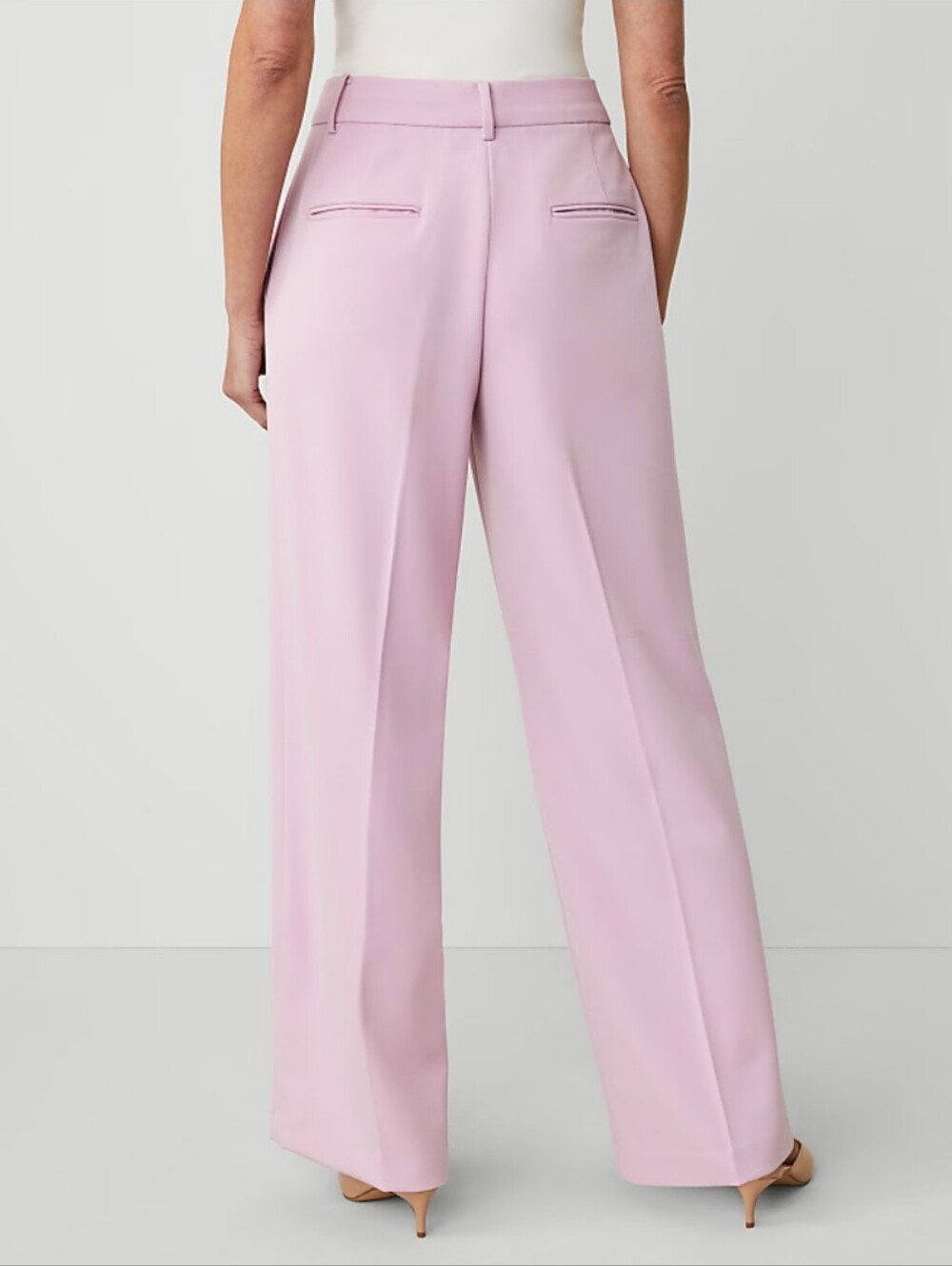 Ann Taylor The Perfect Wide-Leg Pant Trousers Pink Women Size 10 - Picture 2 of 12